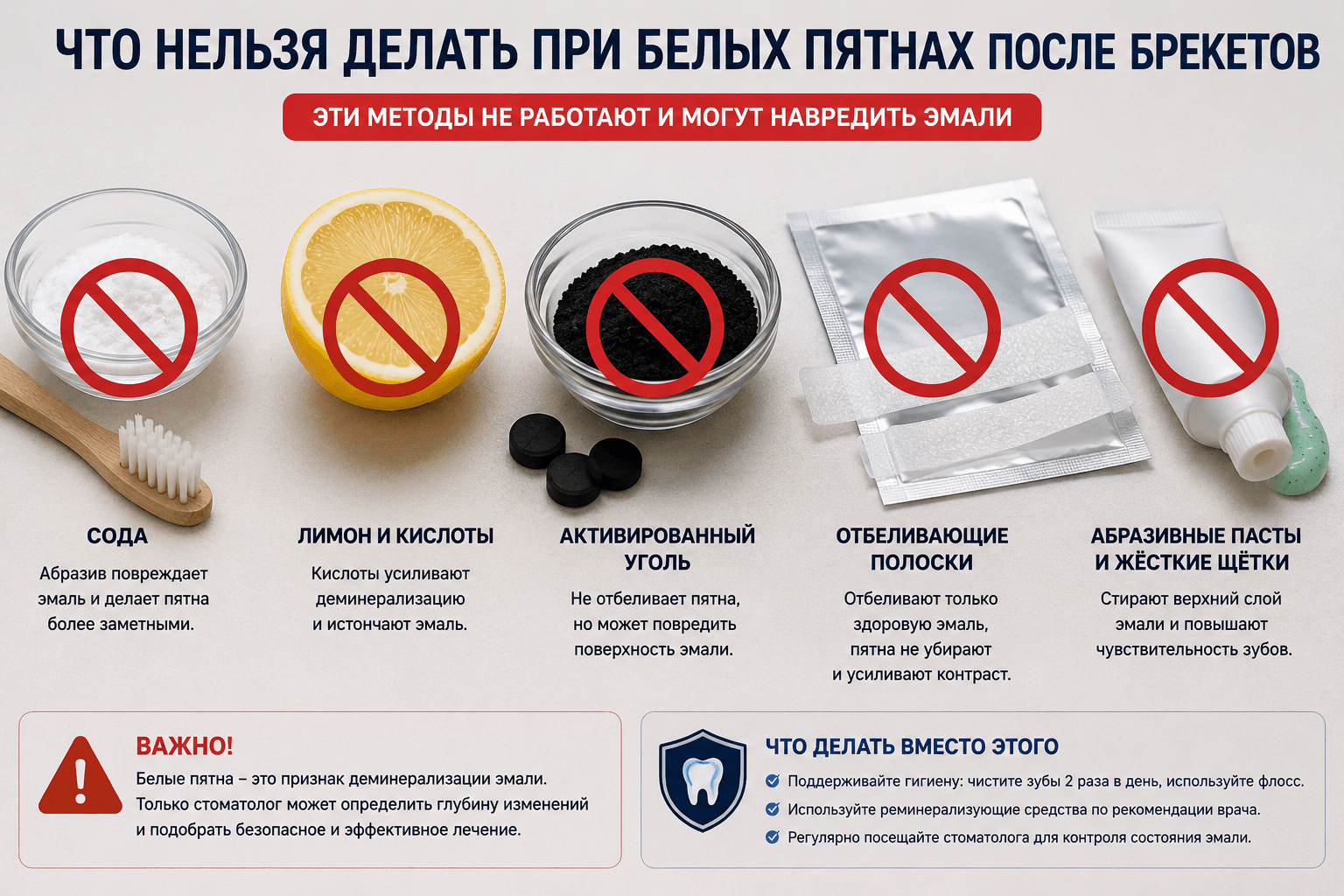 что нельзя делать при белых пятнах